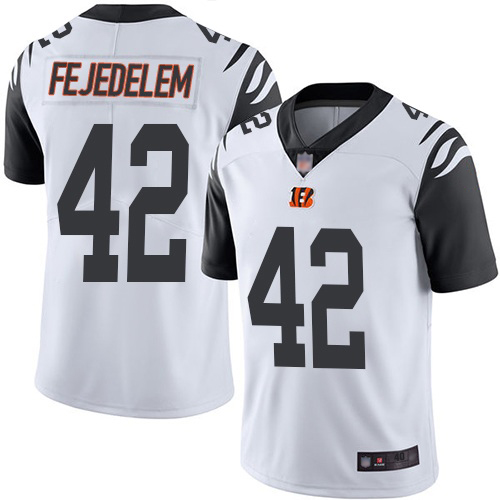 Cincinnati Bengals Limited White Men Clayton Fejedelem Jersey NFL Footballl #42 Rush Vapor Untouchable